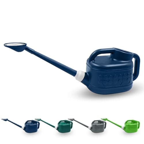 1 Gallon Watering Can, Garden Watering Can Outdoor, Plant Water Can with Removable Long Spout and Stainless Steel Sprinkler Head, Plastic Indoor Watering Cans for Gardening Flower Plants
