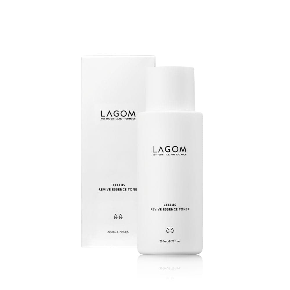 LAGOM Cellus Revive Essence Toner Natural Nurturing Replenishment with 3Layer Hyaluronic Acid Chamomile Lavender Face Calming Soothing Herbal Nutrition Sensitive Dry Oily All Skin 676 Fl Oz
