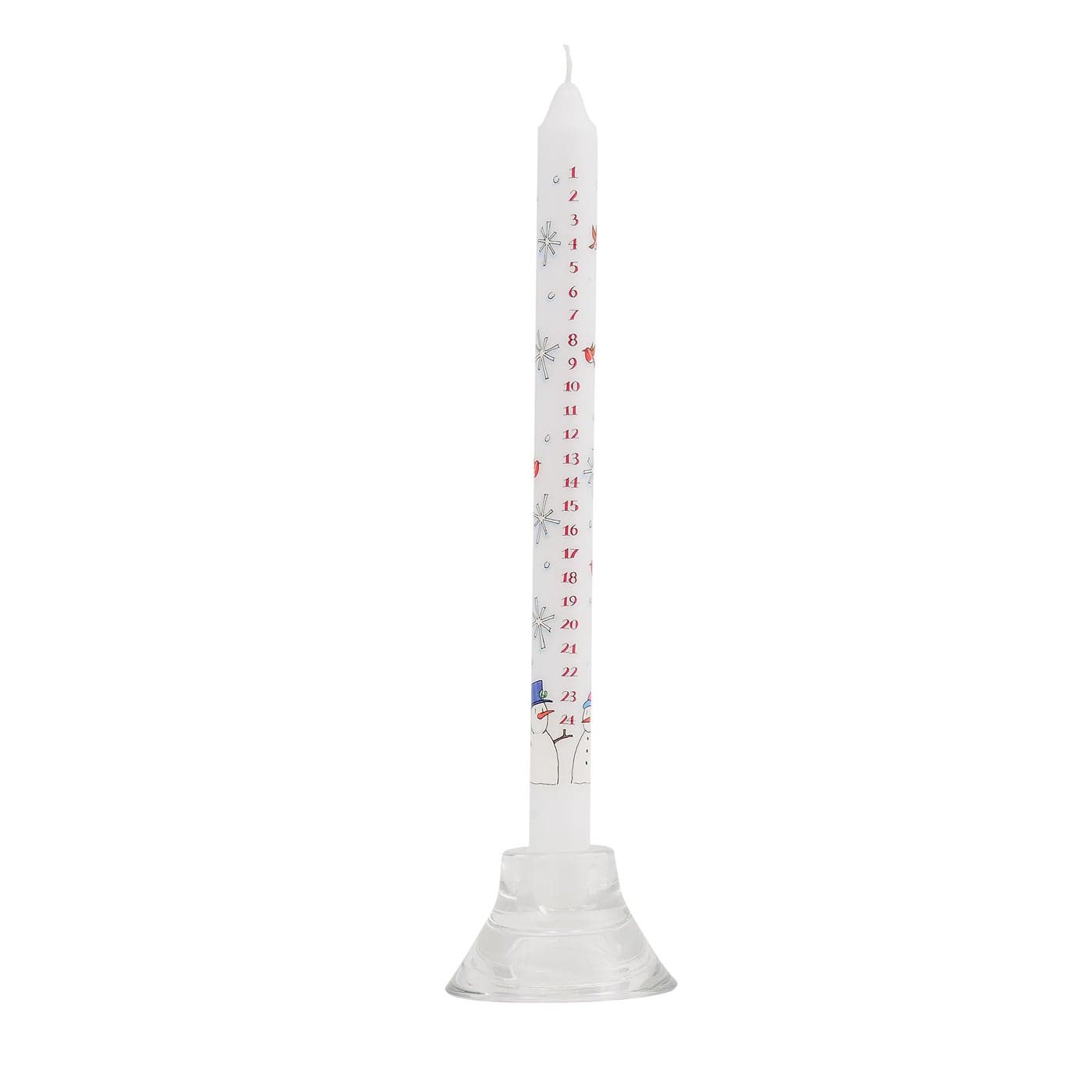 Alison Gardiner Snowmen Wax Christmas Advent Calendar Dinner Candle 12 Hours Burn Time 295 cm