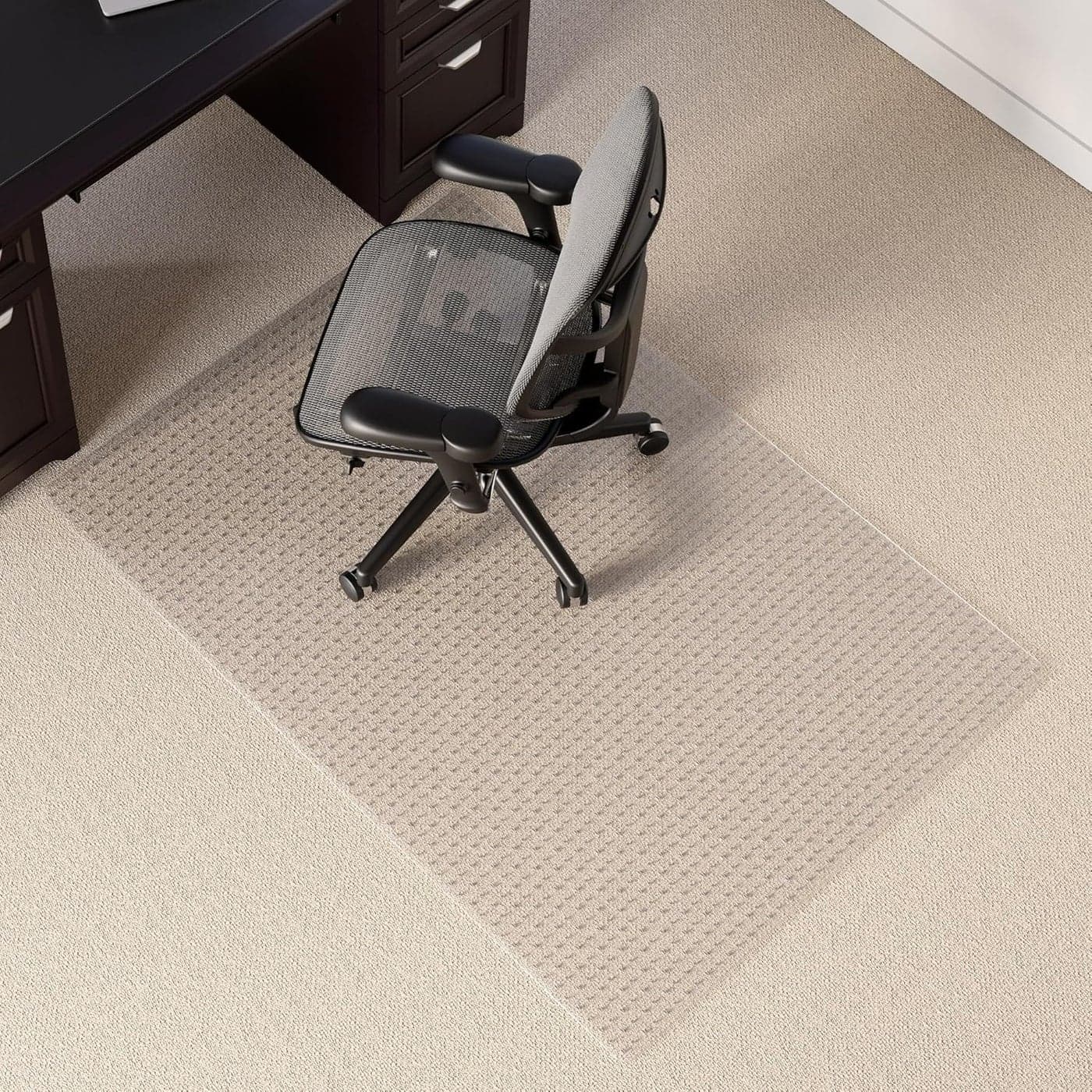 Realspace Low Pile Chair Mat 46 x 60 Clear