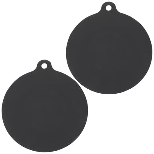 KALLORY 2pcs Induction Cooktop Mat, Cooktop Scratch Protector Silicone Stove Top Cover Round Heat-Insulation Pad