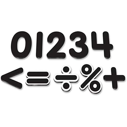Teacher Created Resources "Black Classic 2 1/2"" Magnetic Numbers (TCR77218)