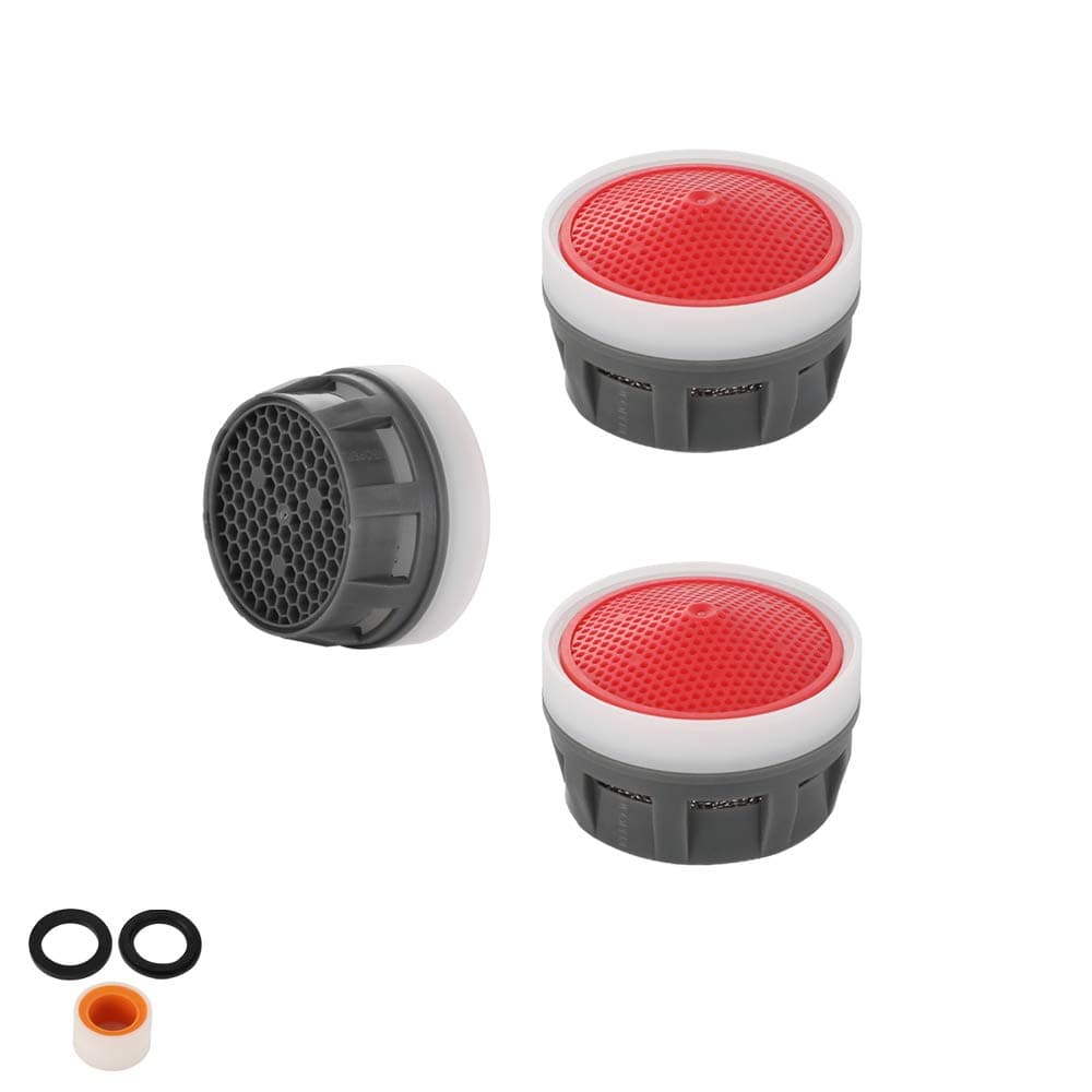 JQK Faucet Aerator 22 GPM Flow Retrictor Insert Faucet Aerators Replacement Parts Bathroom 3 Pack JR Junior Size FAJ22P3