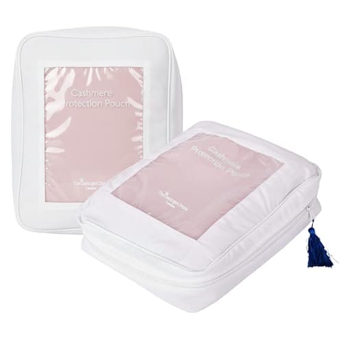 The Cashmere Choice Cashmere Storage Bags for Clothes, Sweaters, Scarves – 100% Cotton Garment Bag – Standard Size