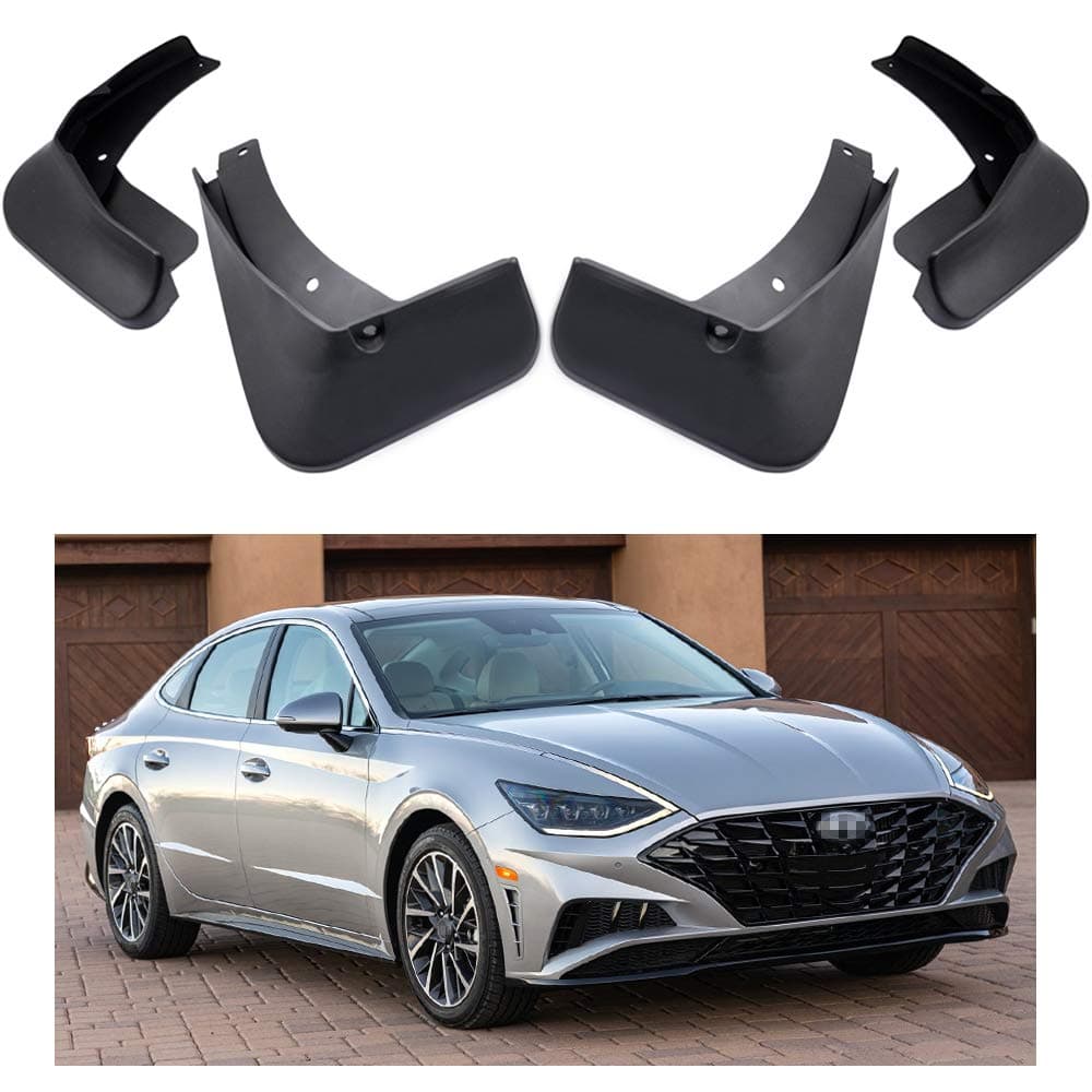 MOERTIFEI 4Pcs Car Mudguard Fender Mud Flaps Splash Guards Compatible with Hyundai Sonata 2020 2021 2022 2023