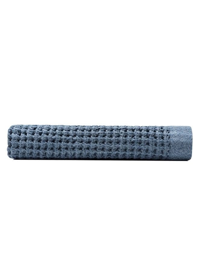 Bath Sheet - Waffle Weave 100% Supima Cotton Towel - Lusciously Soft, Durable, Fast Absorbing Waffle Towel Bath Towel, Denim Blue