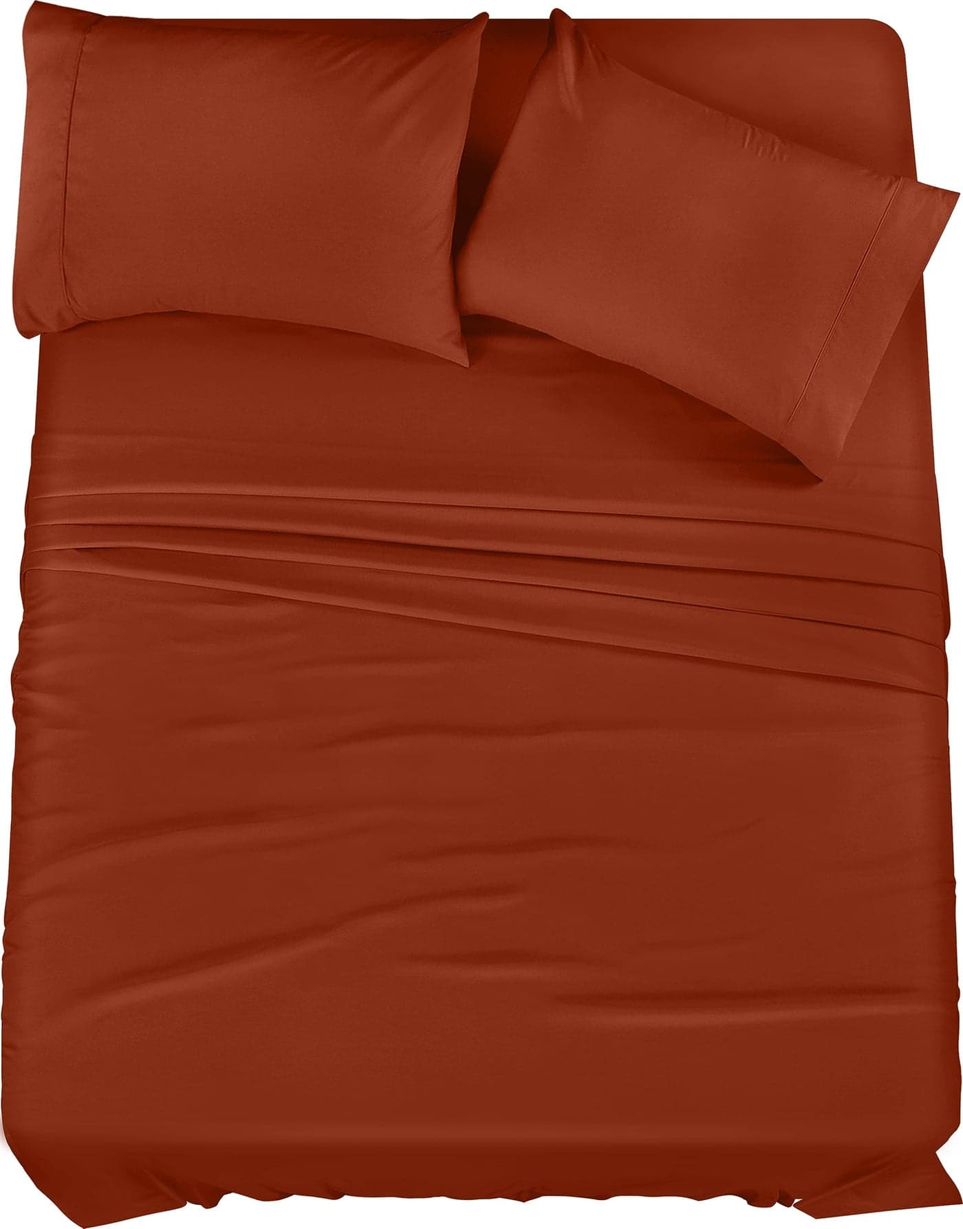 Utopia Bedding King Sheet Set – 4 Piece Bed Sheets for King Size Bed, Soft and Breathable Microfiber, Includes 1 Fitted Sheet, 1 Flat Sheet and 2 Pillowcases (Orange)