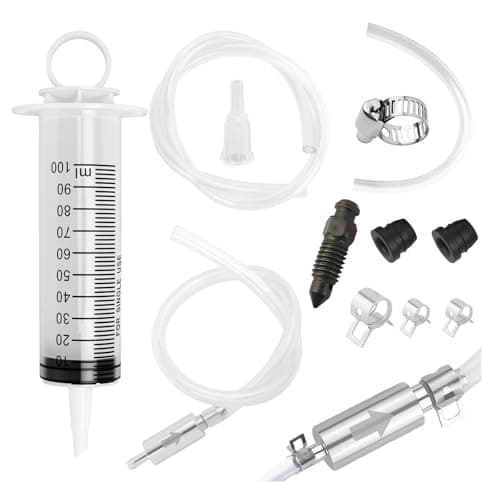 Figpade Motorcycle Brake Bleeder KitPractical Brake Bleeding Tool with Brakes Bleeder Hose100ml SyringeBrakes Bleeders One Way ValveEssential Hydraulic Disc Clutch Bleeders Kit