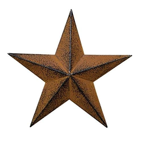 CWI Gifts Barn Star Wall Decor 12Inch RustBlack