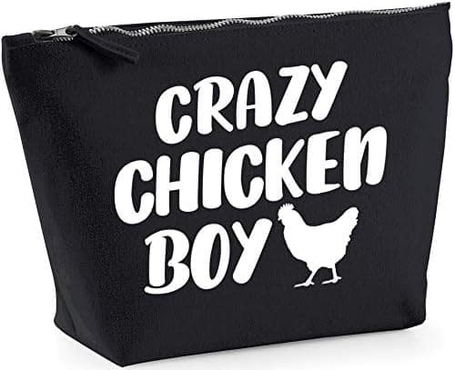 Hippowarehouse Crazy chicken boyprinted make up cosmetic wash bag 18x19x9cm