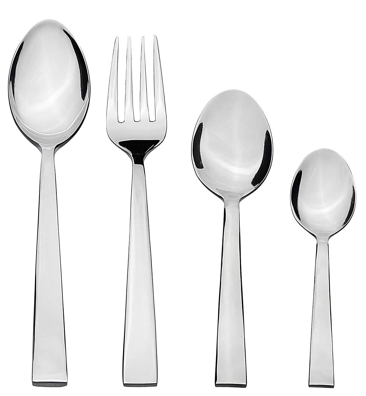 Parage 24 Pieces Premium Stainless Steel Cutlery Set for Home & Kitchen (Contains: 6 Table Spoons, 6 Forks, 6 Tea Spoons, 6 Dinner Spoons), Luxury Dining Tableware Gift for House Warming, Silver