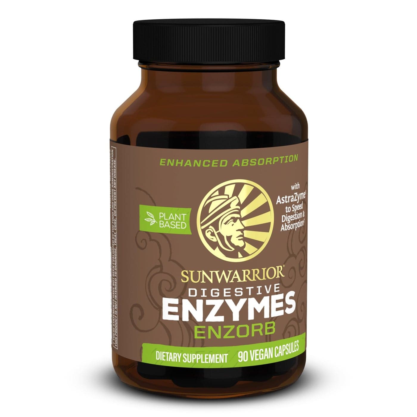 Sunwarrior Digestive Enzymes Probiotic Plant Based Vegan with Spore Based Probiotic Essential Supplements to Support Optimal Health for Men Women Digestive Enzyme Supplements Enzorb