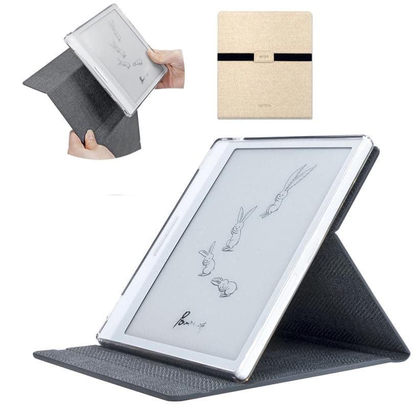 2in1 Case for Onyx Boox Page/Go Color 7 / Go Color 7 Gen II/Go 7 / Leaf 3 3C, Magnetic Detachable Kickstand Flip Cover and Inner TPU Jelly Case (Oatmeal)