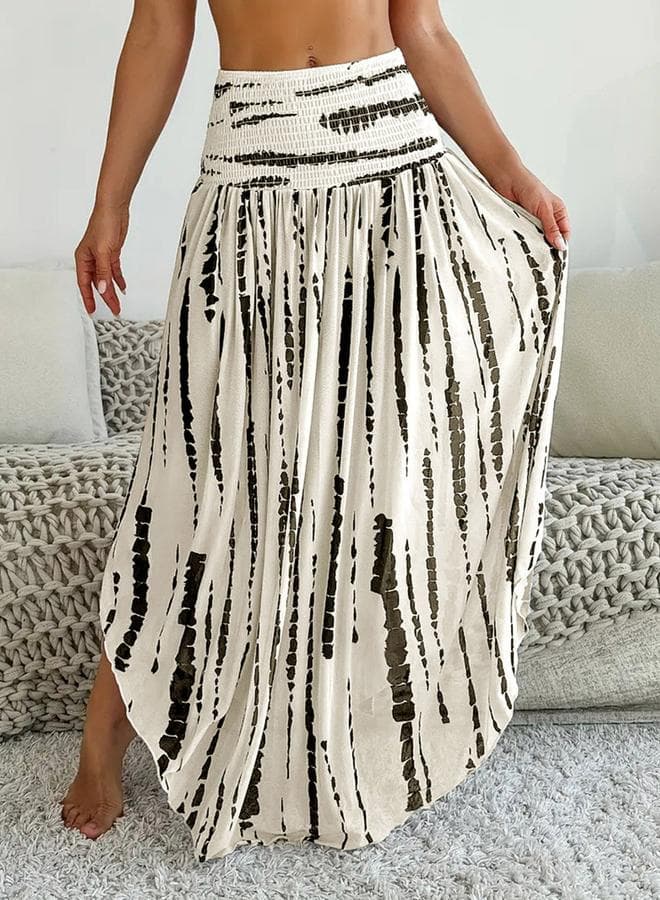 Women A-Line Printed Maxi Skirt