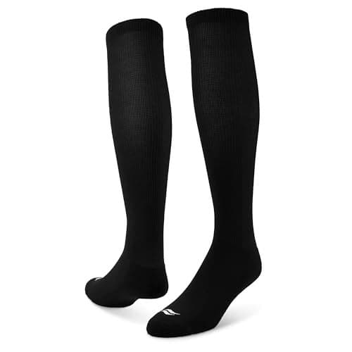 Sof Sole All Sport Over-the-Calf Team Athletic Performance Socks (2 Pair), Medium, Black