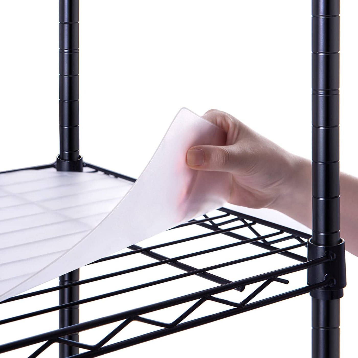 Poofzy Wire Shelf Liner 14 x 36 Set of 5 Shelf Liners for Wire Shelving Plastic NonAdhesive for Pantry Kitchen Cabinets Clear