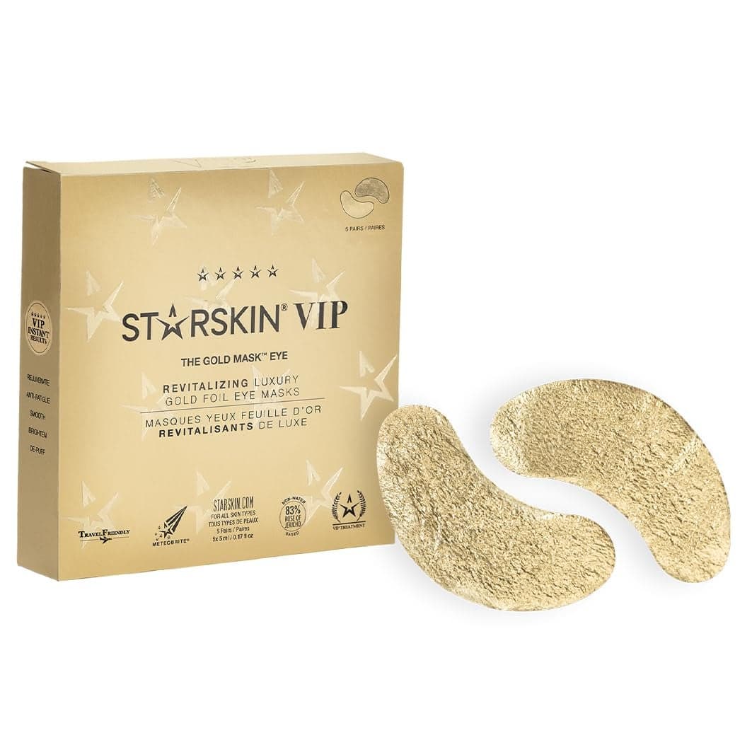 STARSKIN VIP Gold Mask Eye 5 Pack Gold Undereye Mask Patches Eye Masks for Puffy Eyes and Wrinkles Revitalizing and Hydrating Eye Patches For Dark Circles Under Eye Treatment K Beauty Skincare