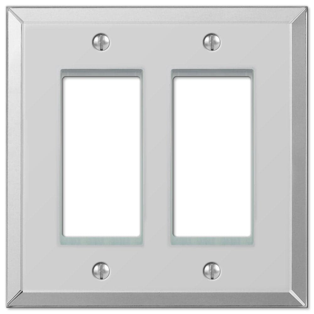 Amerelle Mirror Double Rocker Wallplate in Clear Mirror 2 Rocker
