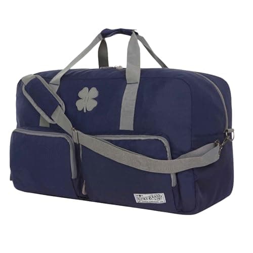 Lucky Travel Duffel Bags 85L Gym Bag Travel Bag Large Duffle Bag for Men Foldable Overnight Weekender Bags for Women Men with Adjustable Shoulder Strap Navy