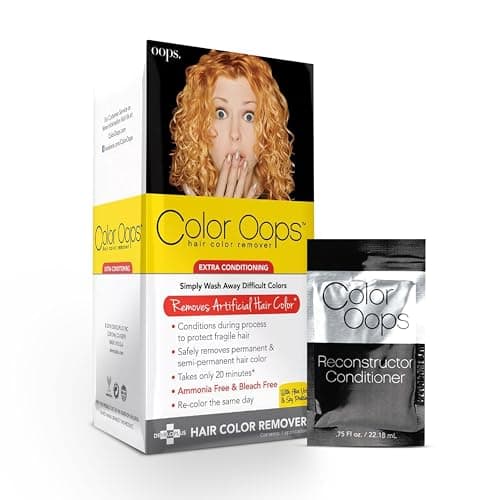 Color Oops Extra Conditioning Hair Color Remover and Reconstructor Conditioner Bundle Hair Dye Remover Processes in 20 Minutes Safely Removes Permanent SemiPermanent Dye