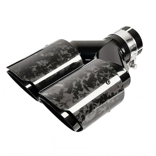 Bielpord Forging Exhaust Tips 2.5" Inlet to Dual 3.5" Outlet Tailpipe Fit for 61-63 mm Exhaust Pipe Black