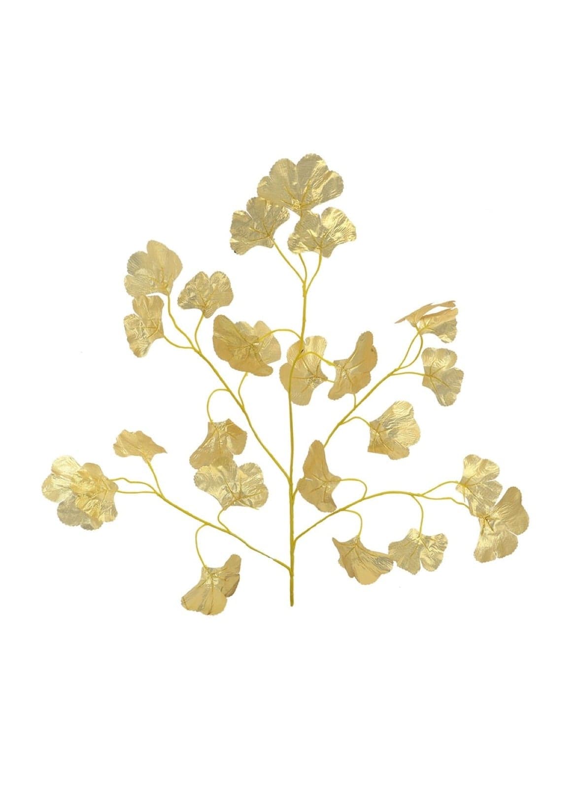 Radiant Elegance Artificial Golden Ginkgo Leaves for Timeless Decor