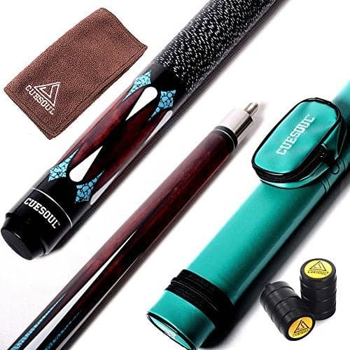 CUESOUL 58 Inch 19oz 12 Maple Billiard Stick Pool Cue Set 115mm13mm TipWeight Adjustable