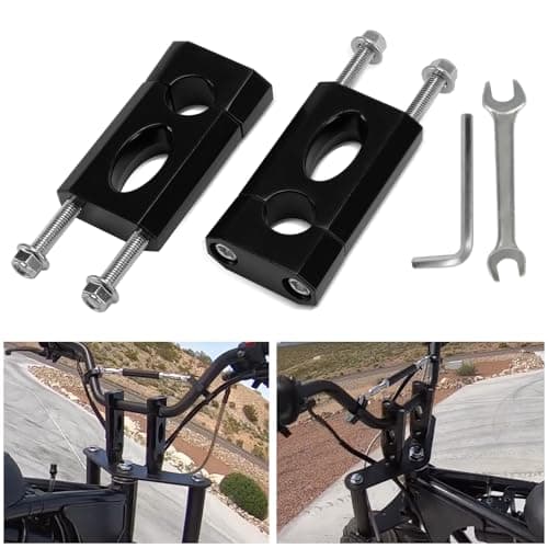 78 Handlebar Risers 78 22 mm Handlebar Mount Clamp Risers for Coleman Bt200x Ct200 SSR125 Razor MX350 MX650 Dirt Pit Bike 50cc 70cc 90cc 110cc XRCRF Motocycle Dirt Pit Bike Mini BikeBlack