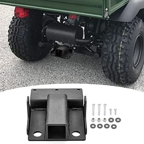 WSays Compatible with Kawasaki Mule 610 600 Mule SX Rear 2 Receiver Trailer Tow Hitch Plater Kit