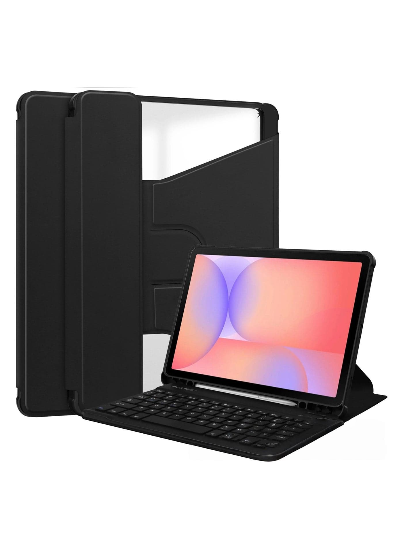 For Samsung Galaxy Tab S10 Lite SM-X400 Keyboard Protective Cover Acrylic Swivel Case Convenient Controls