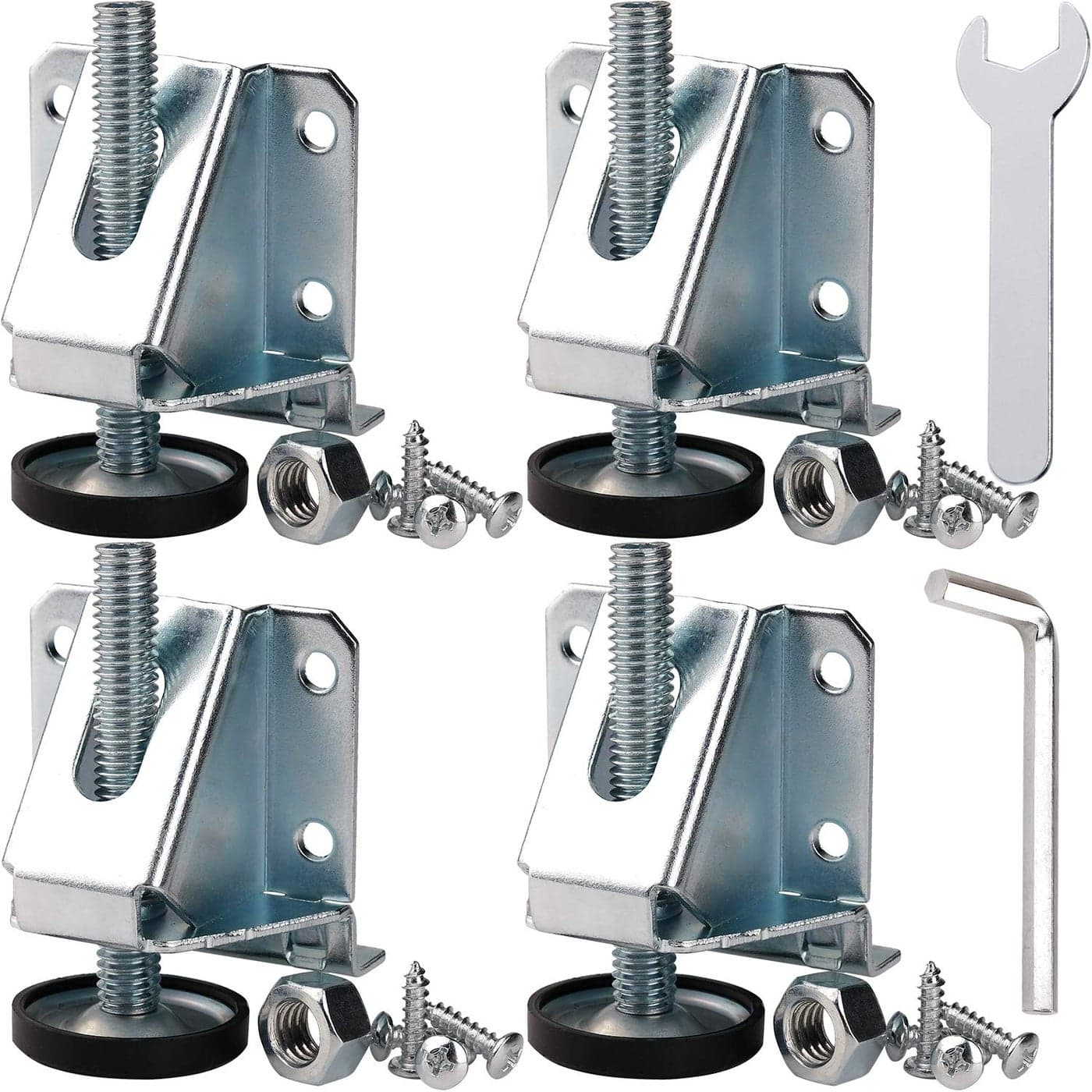Anwenk Leveling Feet Heavy Duty Furniture Levelers Adjustable Table Leg Leveler wLock Nuts for FurnitureTable Cabinets WorkbenchShelving Units and More