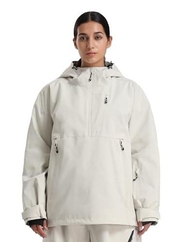 GSOU SNOW Women's Snowboard Jacket Baggy Ski Jackets Waterproof Snow Hooded Coat Windproof Mountain Winter Outdoor Sports