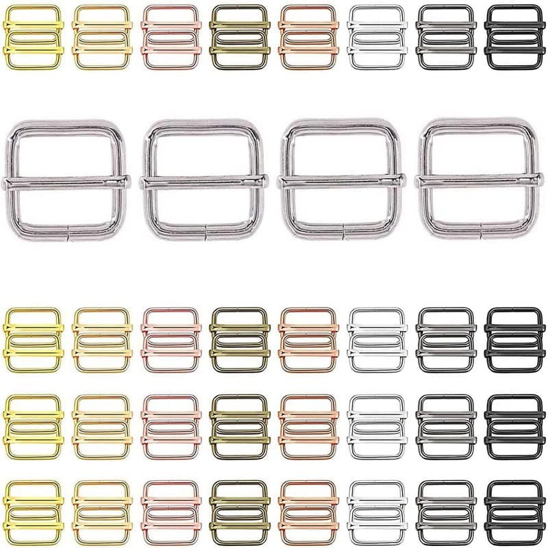 DIY Crafts 10 Pcs Slide Buckles Silvery Round Swivel Clasps with D Rings Slide Buckles Set Lanyard Snap Hooks Keychain Clip Hooks D Keychain Rings Lobster Cl10 Pcs Slide Buckles Silvery