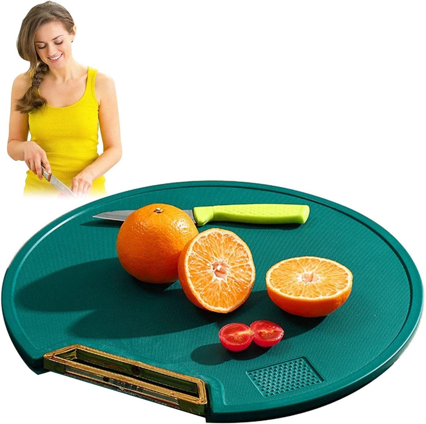 Cyrox Circle DoubleSided Antibacterial Cutting Chopping Board 1 PCs