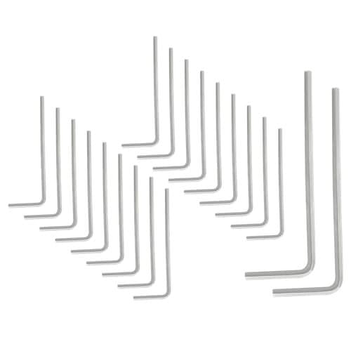 Luomorgo 20 Pcs 2mm/3/32 Inch Allen Wrench, L Shaped Hex Key Wrench, Heavy Duty Steel Hexagon Wrench Tool for Repairing, Installation