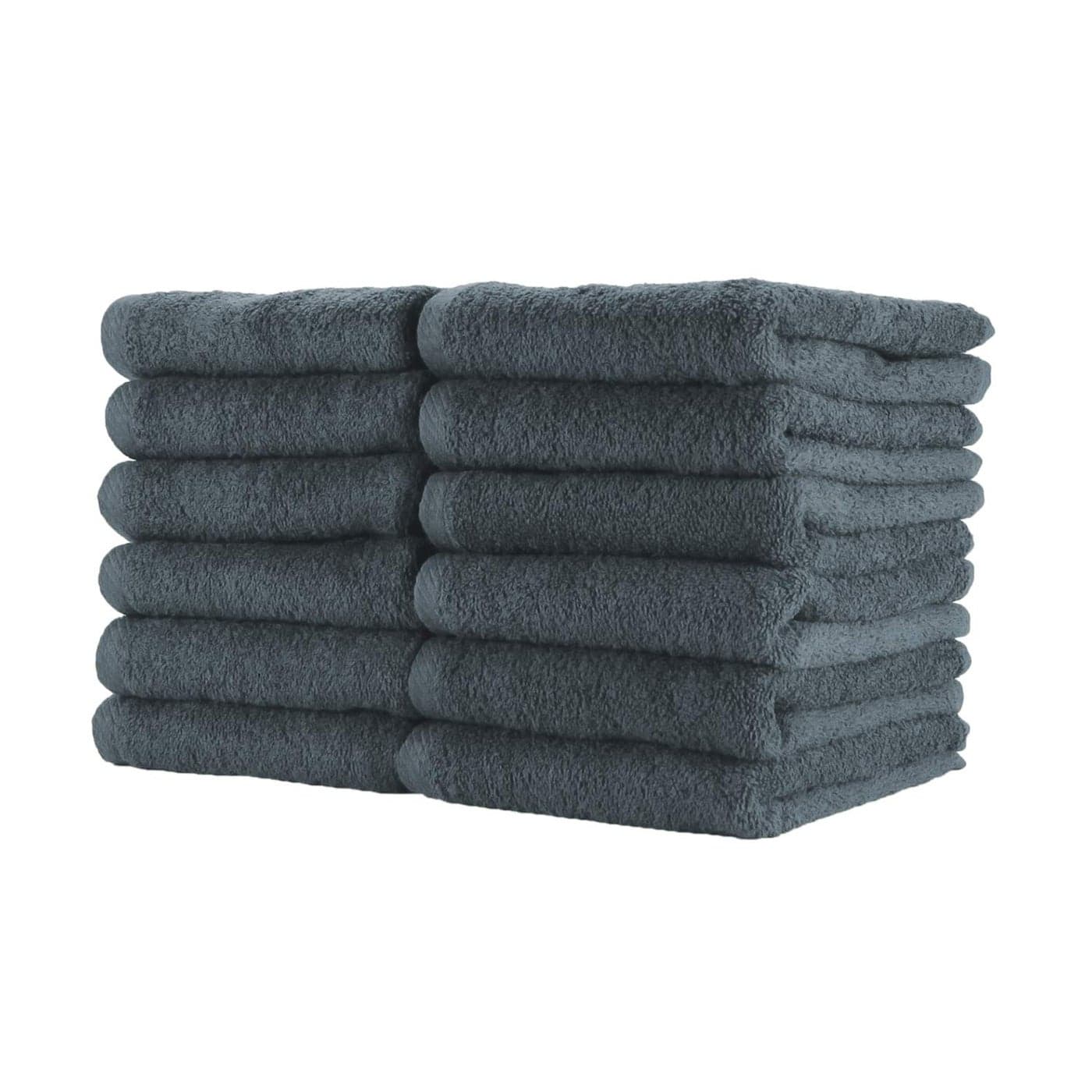 Arkwright Bleach Proof Salon Towels - Pack of 12 - Highly Absorbent, 100% Cotton, Quick Dry Spa Face Towel for Hair Stylist, Barber, Pedicure, and Esthetician, 16 x 27 in, Charcoal