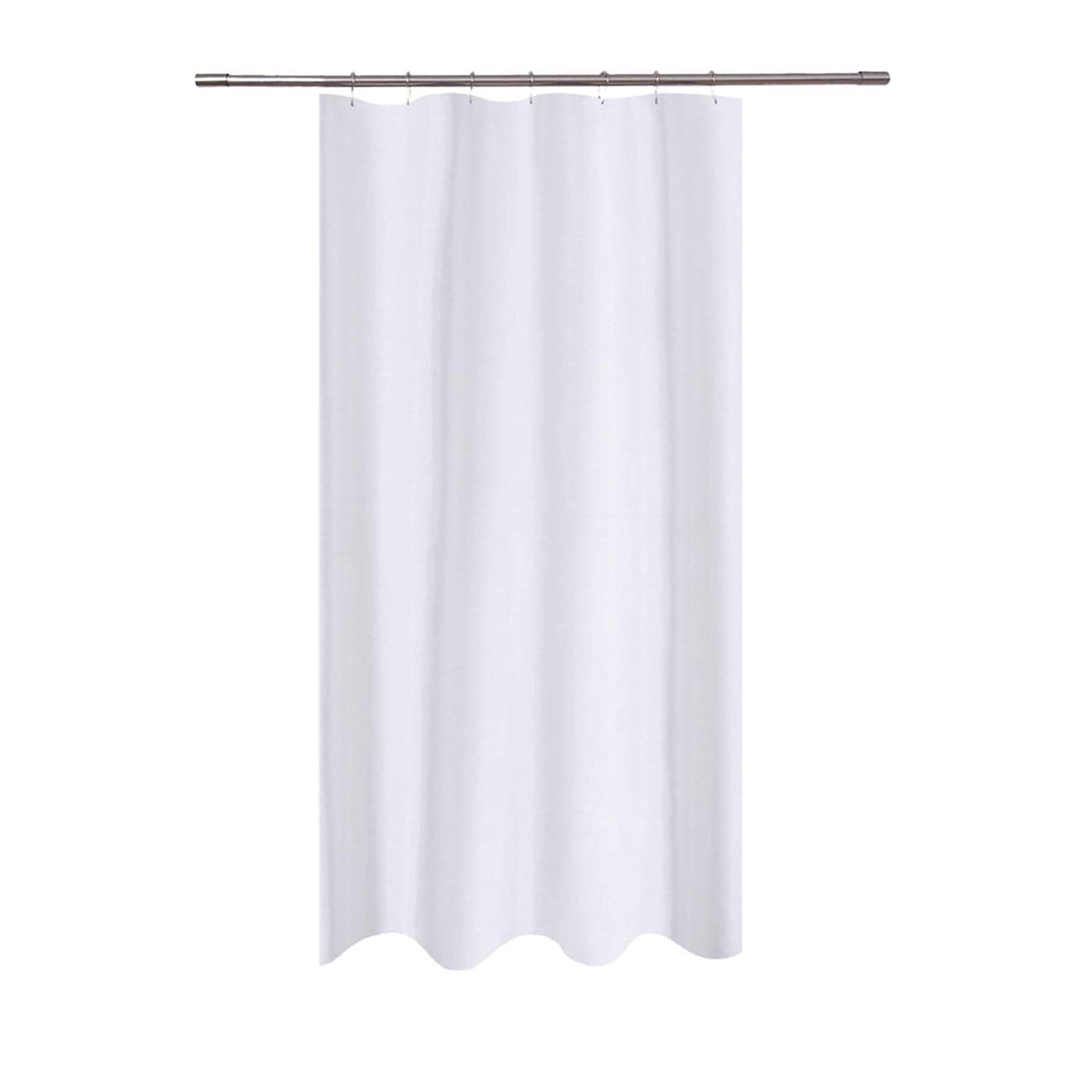 NY HOME Fabric Shower Curtain Liner 40 x 72 inches Bath Stall Size Hotel Quality Washable Water Repellent White Spa Bathroom Curtains with Grommets 40x72