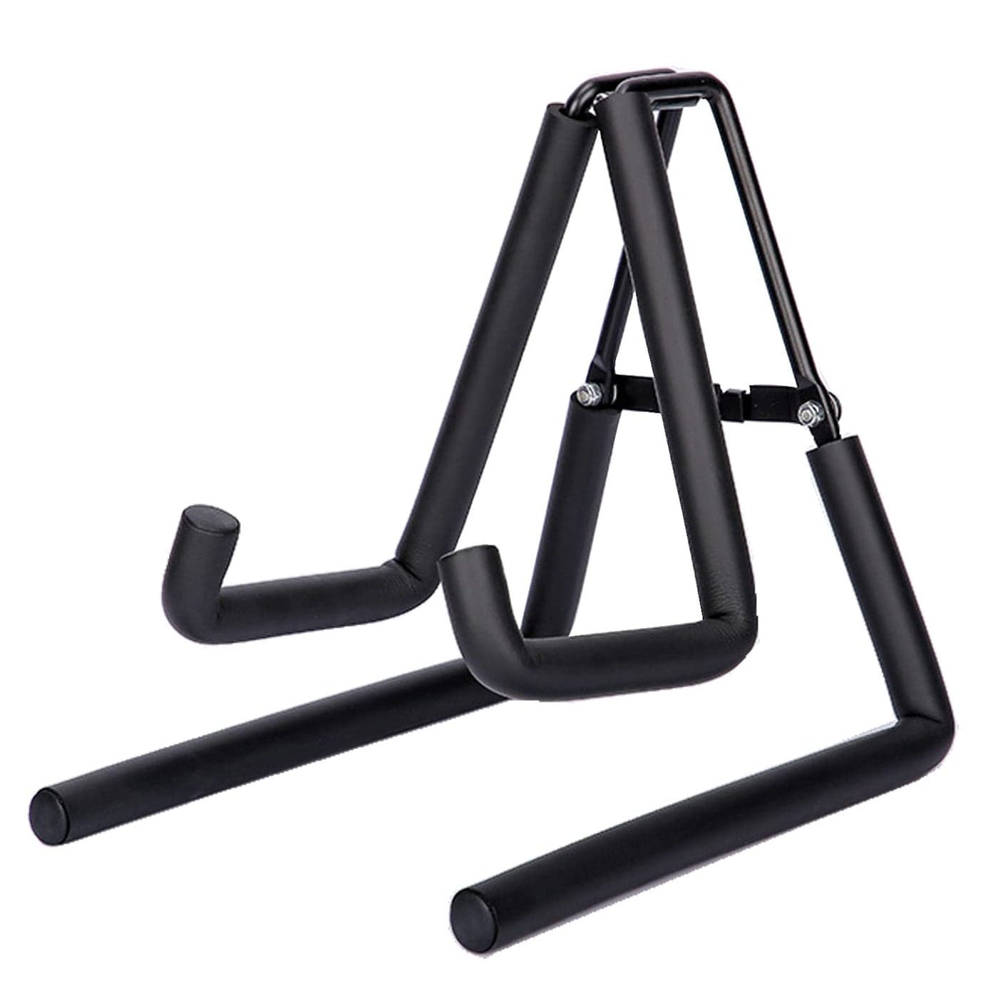 Farcaya Ukulele Stand Floor Foldable Standing Holder for Uke Violin Instrument A Frame Metal Thick Sponge Padded Nonslip Portable Black