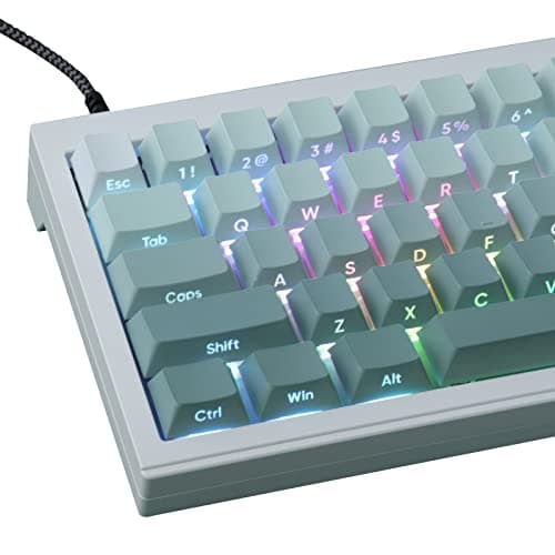 JOMKIZ PBT keycaps, 135 Keys Double Shot Keycaps Side Engraved Transparent Keycap Set Cherry Profile Backlit Keycaps for Cherry MX Switch ASIN/ISO Layout Mechanical Keyboard