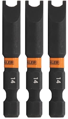 Spanner #14 Impact Driver Bit - Railer Snake Eye #14 S2 Steel 2 Inch Spanner Power Bits (3 Pack)
