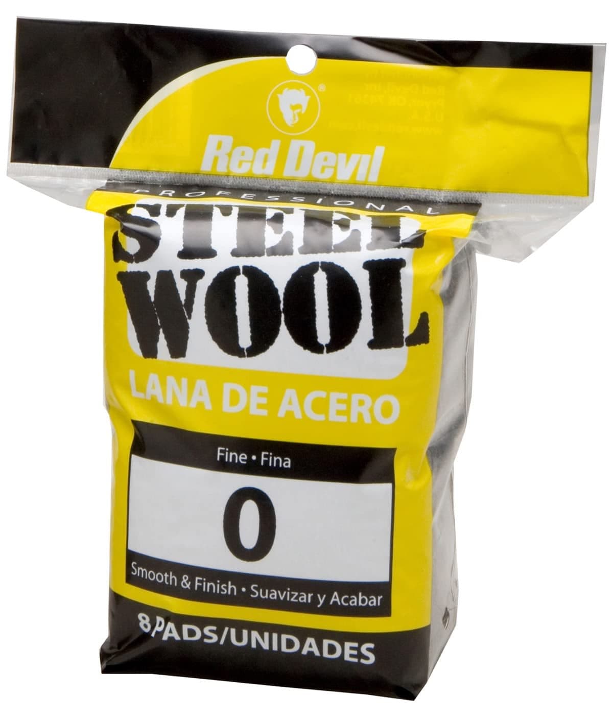 Red Devil 0323 Steel Wool 0 Fine Pack of 8 Gray
