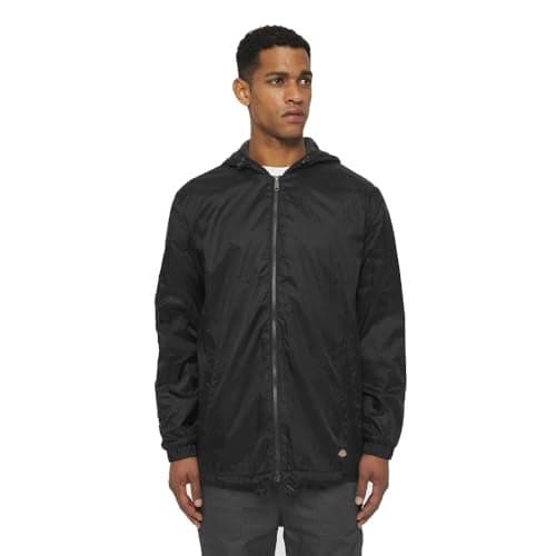 Dickies Men's Fleece Lined Hooded Jacket, Black, Medium