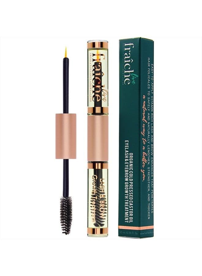 USDA Organic castor oil eyelash growth serum with mascara tube, eyelash conditioner lash boost serum