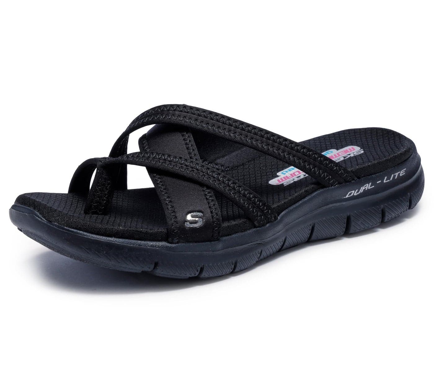 Skechers Cali Women's Flex Appeal 2.0-Start up Sport Sandal,black/black,10 M US