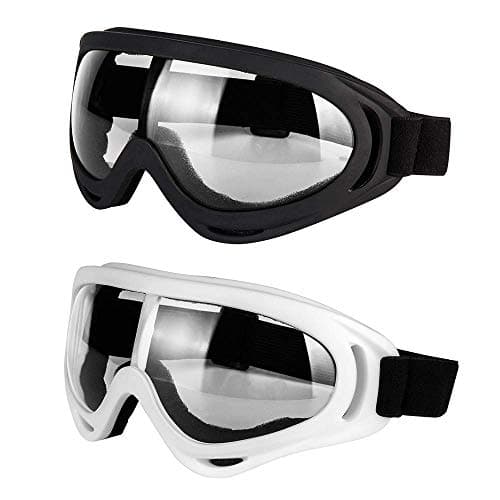 LJDJ Motorcycle Goggles Glasses Set of 2 Dirt Bike ATV Motocross AntiUV Adjustable Riding Offroad Protective Combat Tactical Military Goggles for Men Women Kids Youth Adult