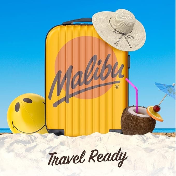 Malibu Sun SPF 30 Face Cream and SPF 30 Lip Balm Duo High Protection Sun Cream Water Resistant Vitamin Enriched 2 pack