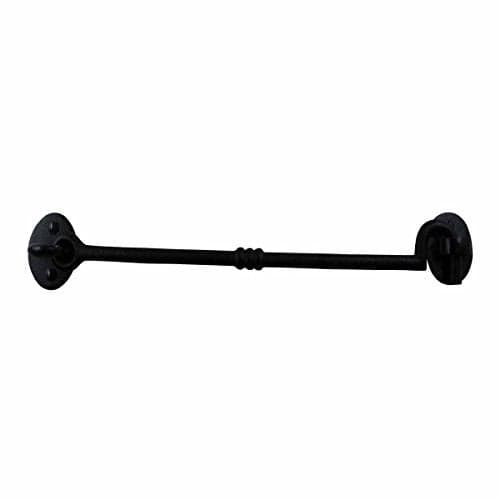 Renovators Supply Manufacturing 11 in. Black Wrought Iron Door Lock Latch/Gate Latch with Mounting Hardware