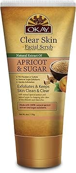 OKAY Pure Naturals Apricot Brown Sugar Facial Scrub 6 Ounce 017 kg
