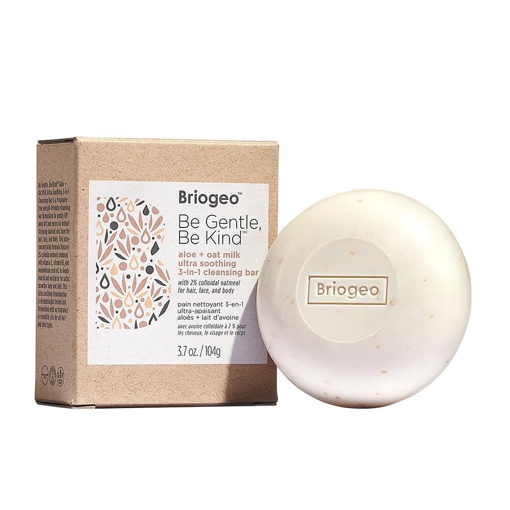 Briogeo Be Gentle Be Kind Aloe Oat Milk Ultra Soothing 3in1 Cleansing Bar 2 Colloidal Oatmeal Hypoallergenic and DermatologistApproved Fragrance Free Vegan CrueltyFree 37 oz