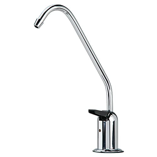 Watts Premier Standard Air Gap Auxiliary Faucet with 1/4" Supply Tubing Connection for RO Reverse Osmosis Water Filtration Systems, Touch N'Flow Spring Loaded Handle, Chrome